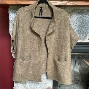 Anthropologie Hayden  Tan Cardigan Sweater with Textured Knit